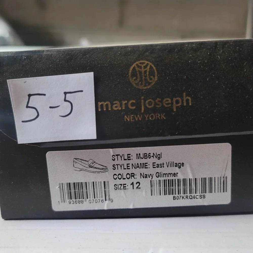 Marc Joseph Kids Loafers Sz 12 East Village Casual Shoes Platinum Leather Girls